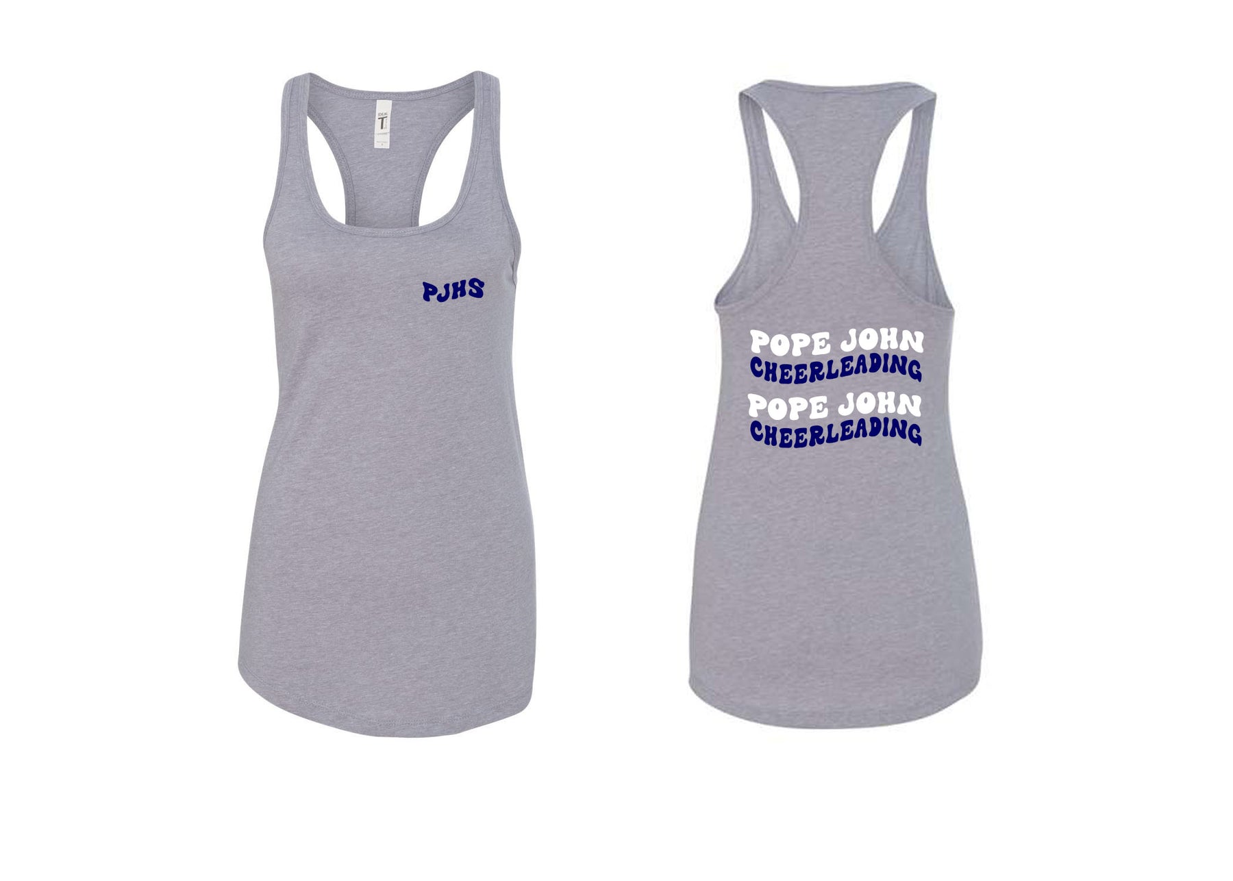 Pope John Cheer Design 6 Racerback Tank Top
