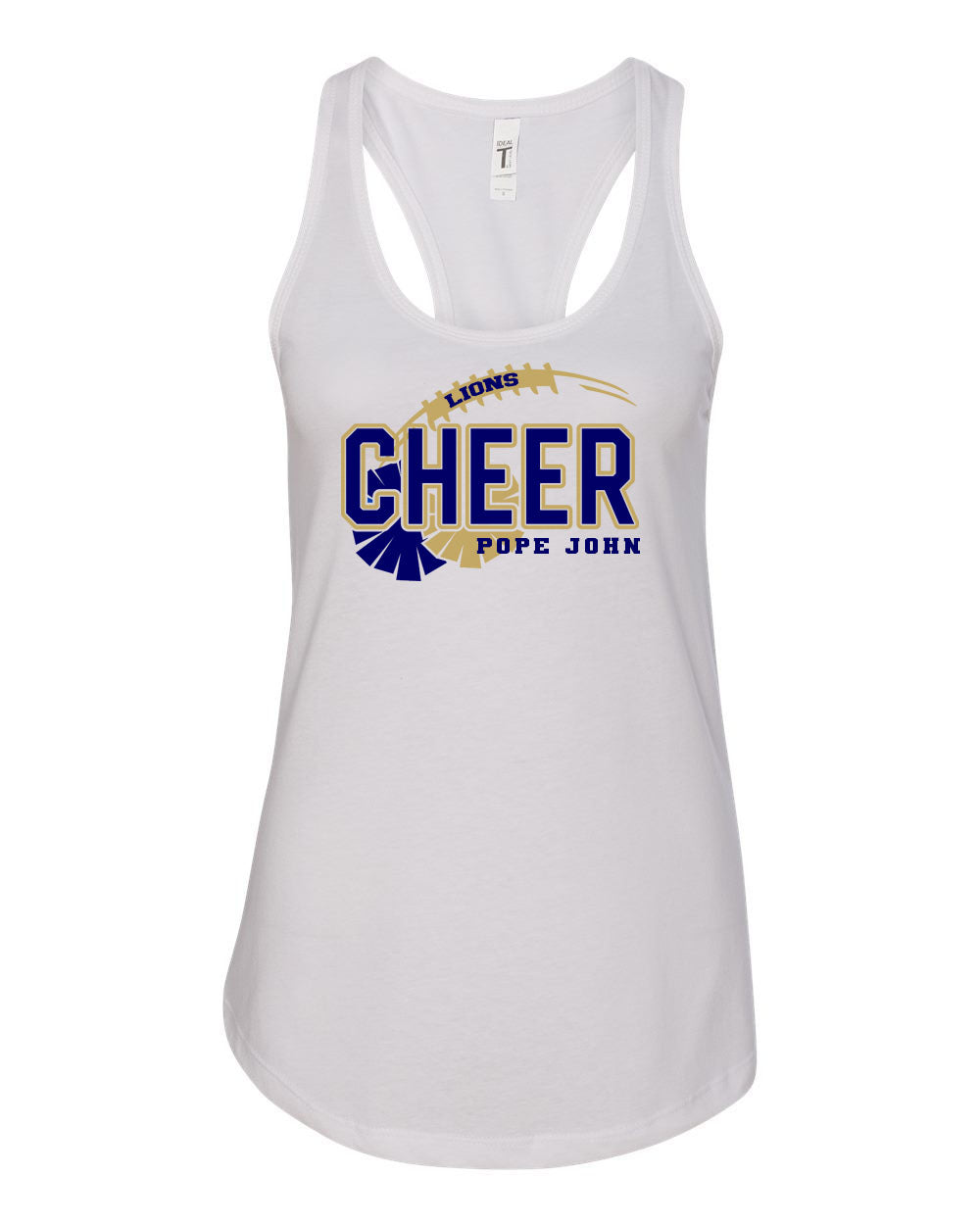 Pope John Cheer Racerback Design 7 Tank Top