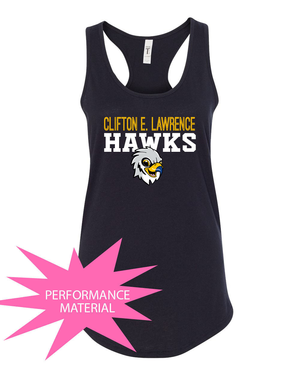 Clifton E. Lawrence Performance Racerback Tank Top Design 1