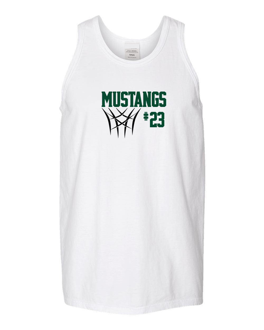 Mustangs Basketball design 8 Muscle Tank Top
