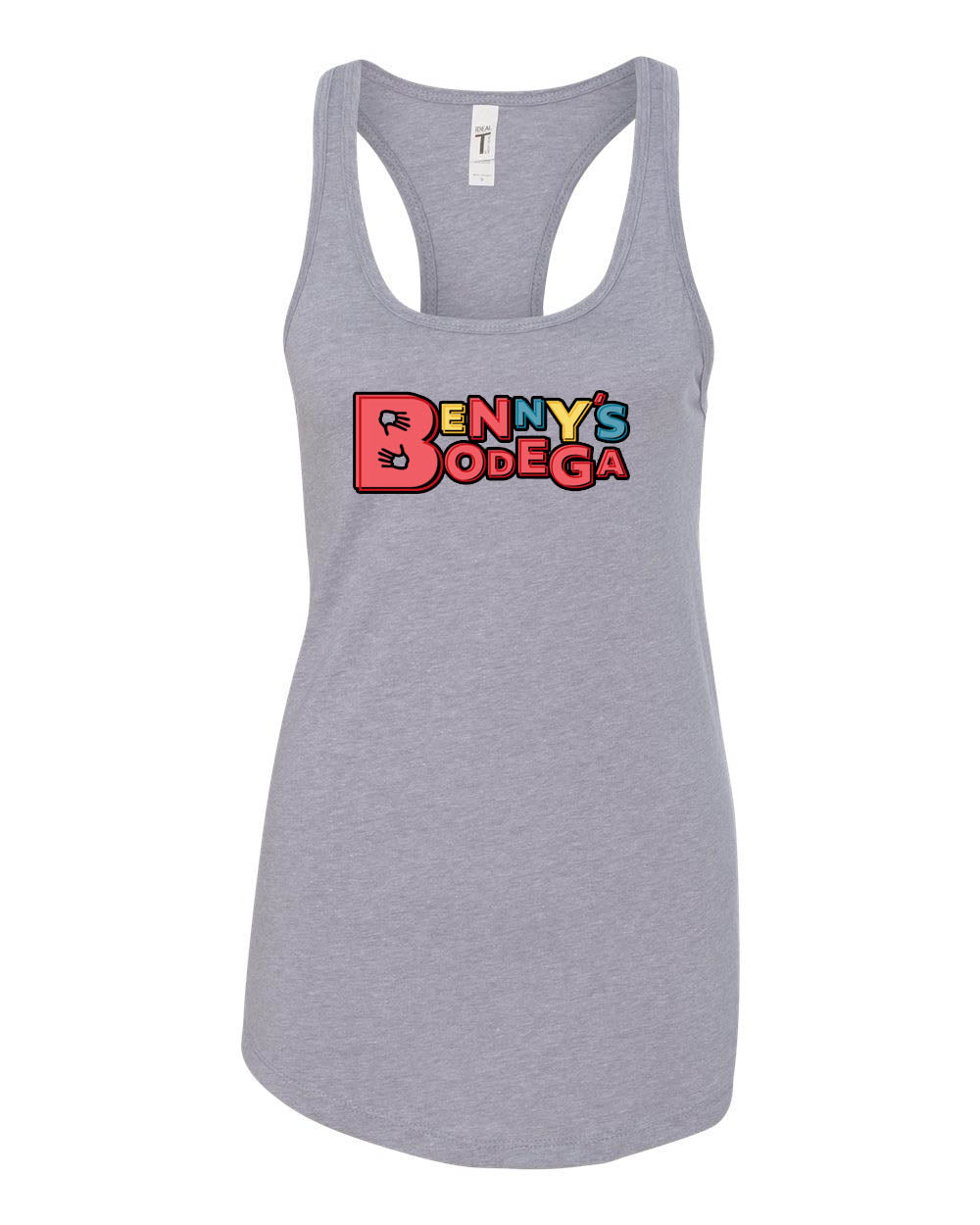 Benny's Bodega Racerback Tank Top Design 1