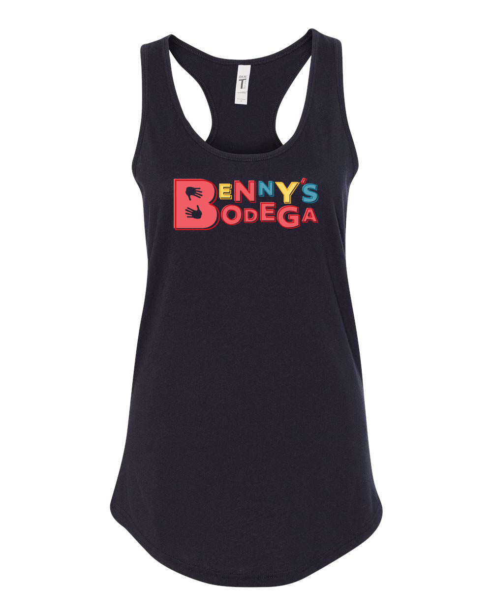 Benny's Bodega Racerback Tank Top Design 1