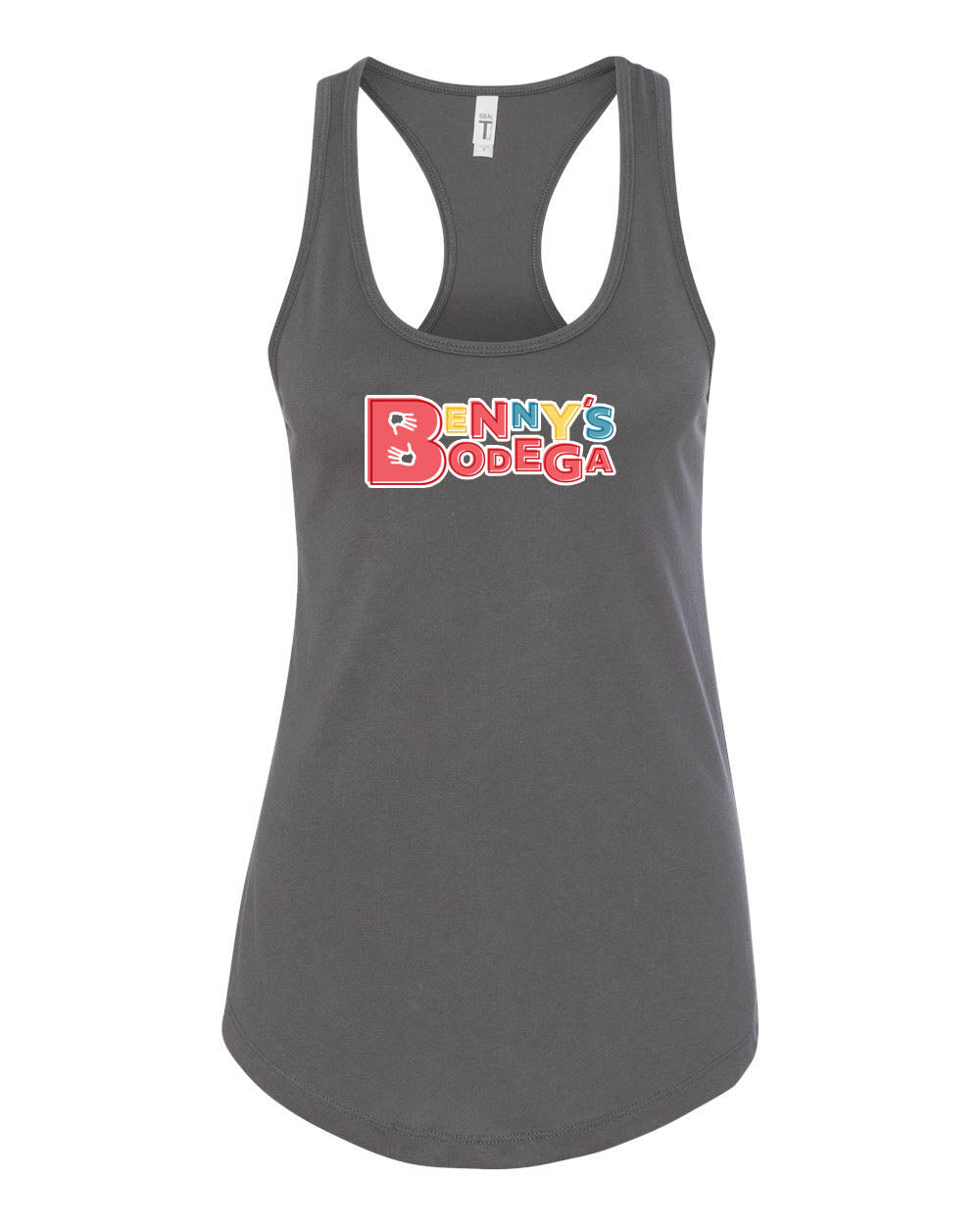Benny's Bodega Racerback Tank Top Design 1