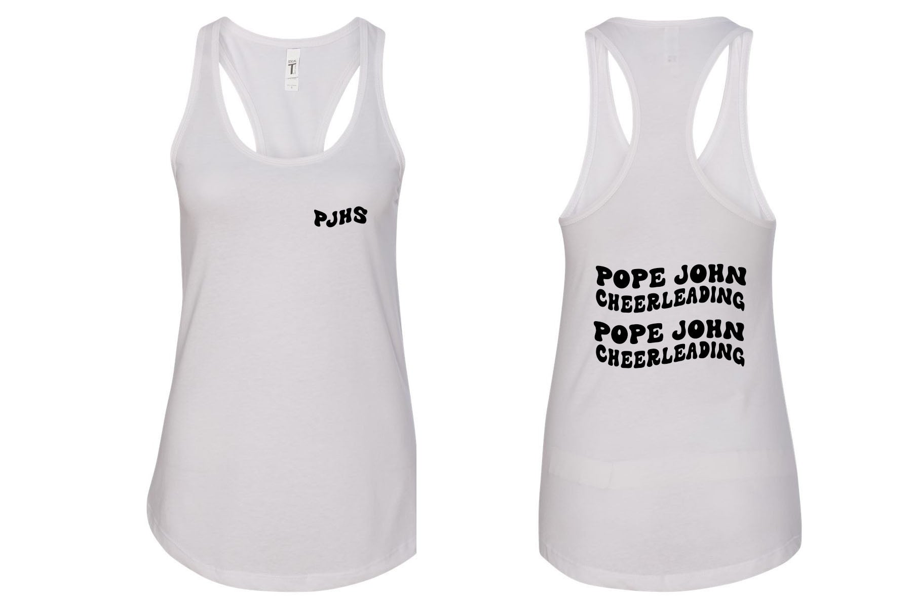 Pope John Cheer Design 6 Racerback Tank Top