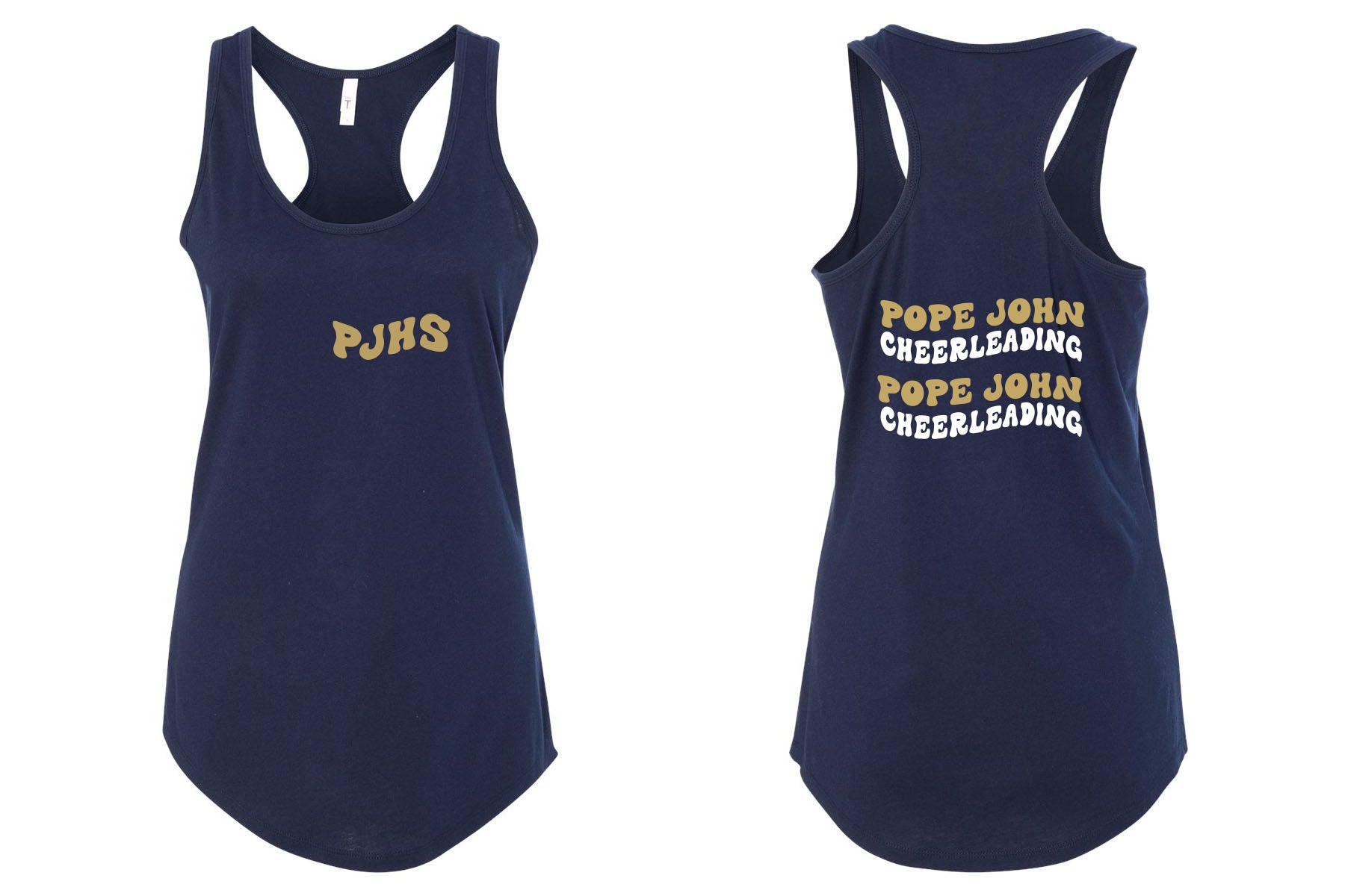 Pope John Cheer Design 6 Racerback Tank Top