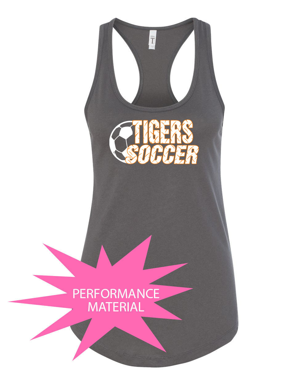 Lafayette Soccer Performance Racerback Tank Top Design 2