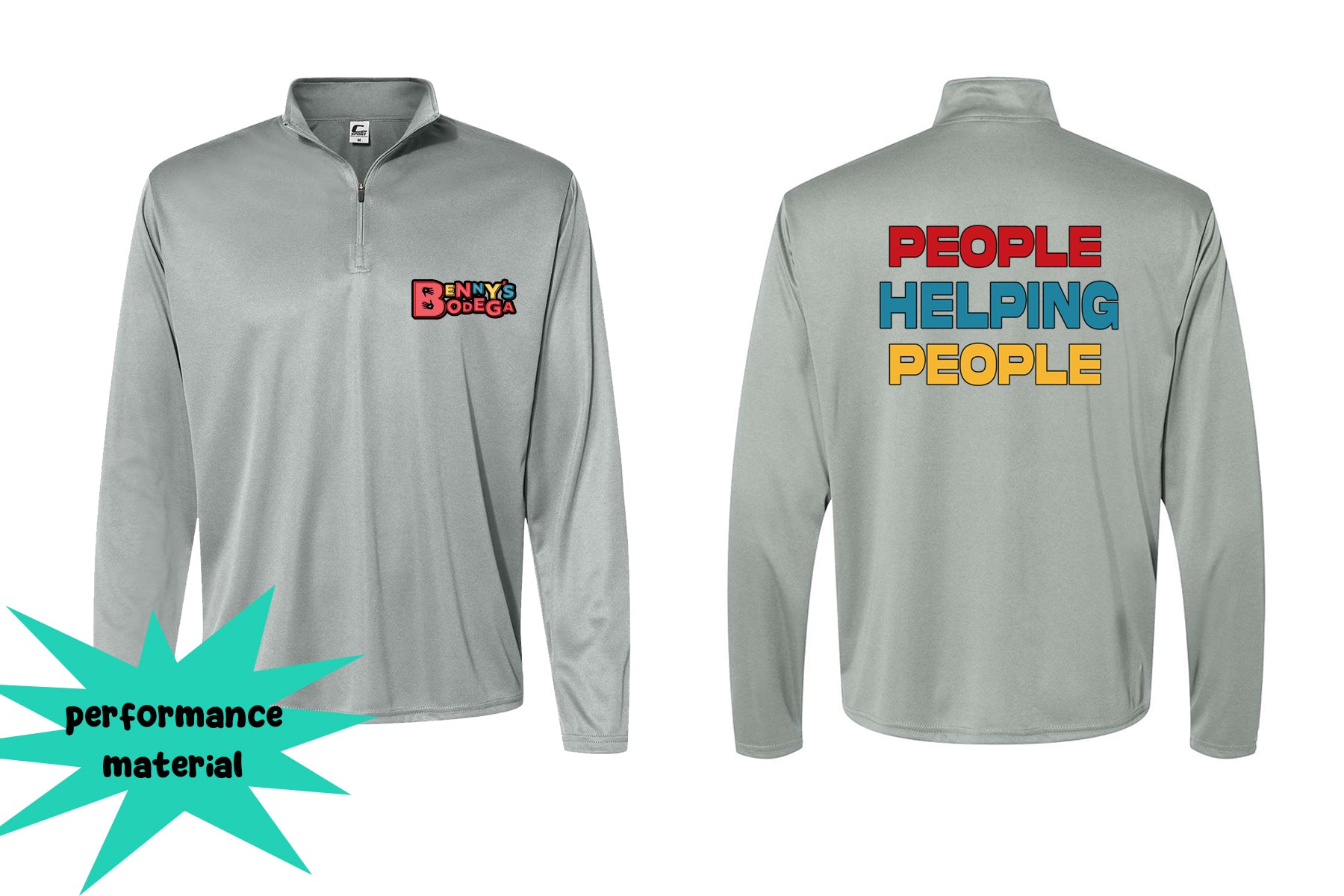 Benny's Bodega Zip Long Sleeve Shirt Design 2