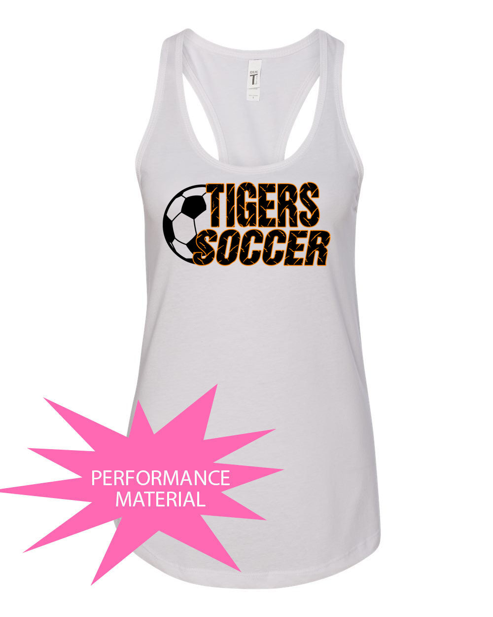 Lafayette Soccer Performance Racerback Tank Top Design 2