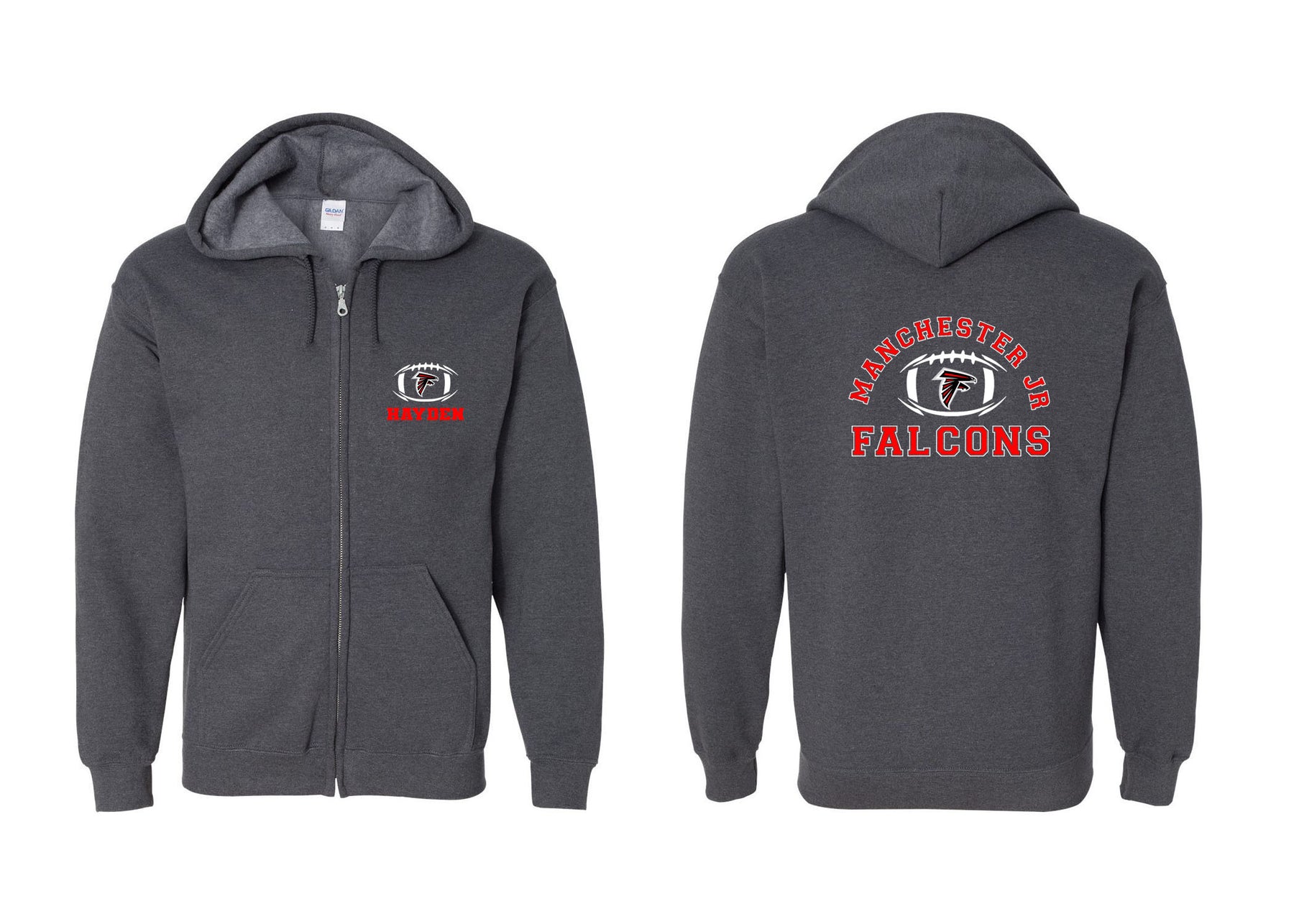 Falcons Football Zip up Sweatshirt Design 1