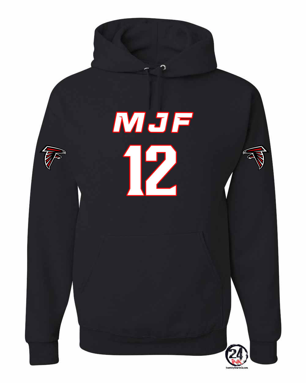Jr. Falcons Football Hooded Sweatshirt Design 6