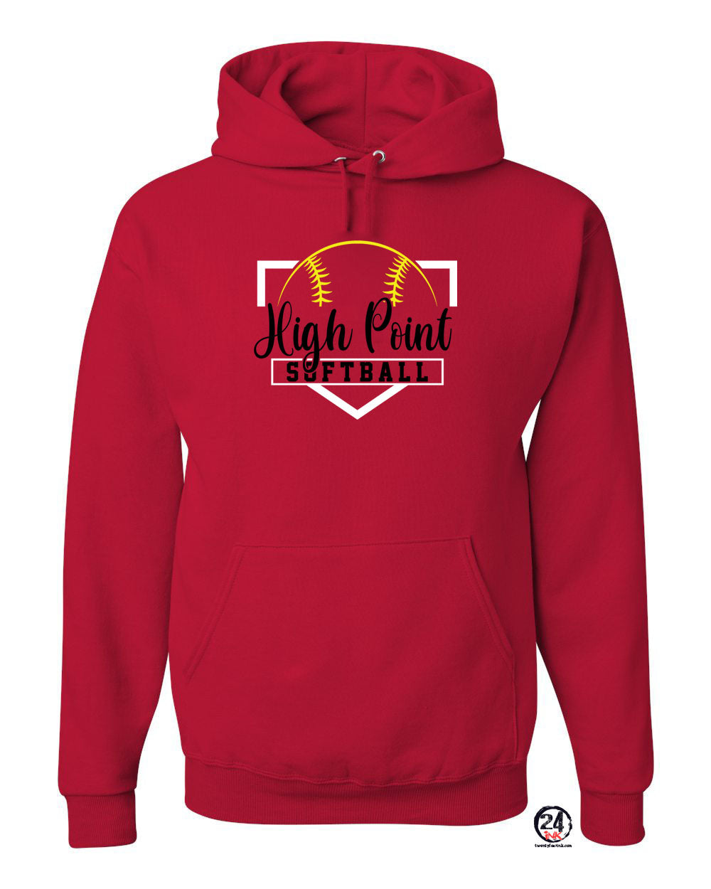 High Point Softball Design 8 Hooded Sweatshirt