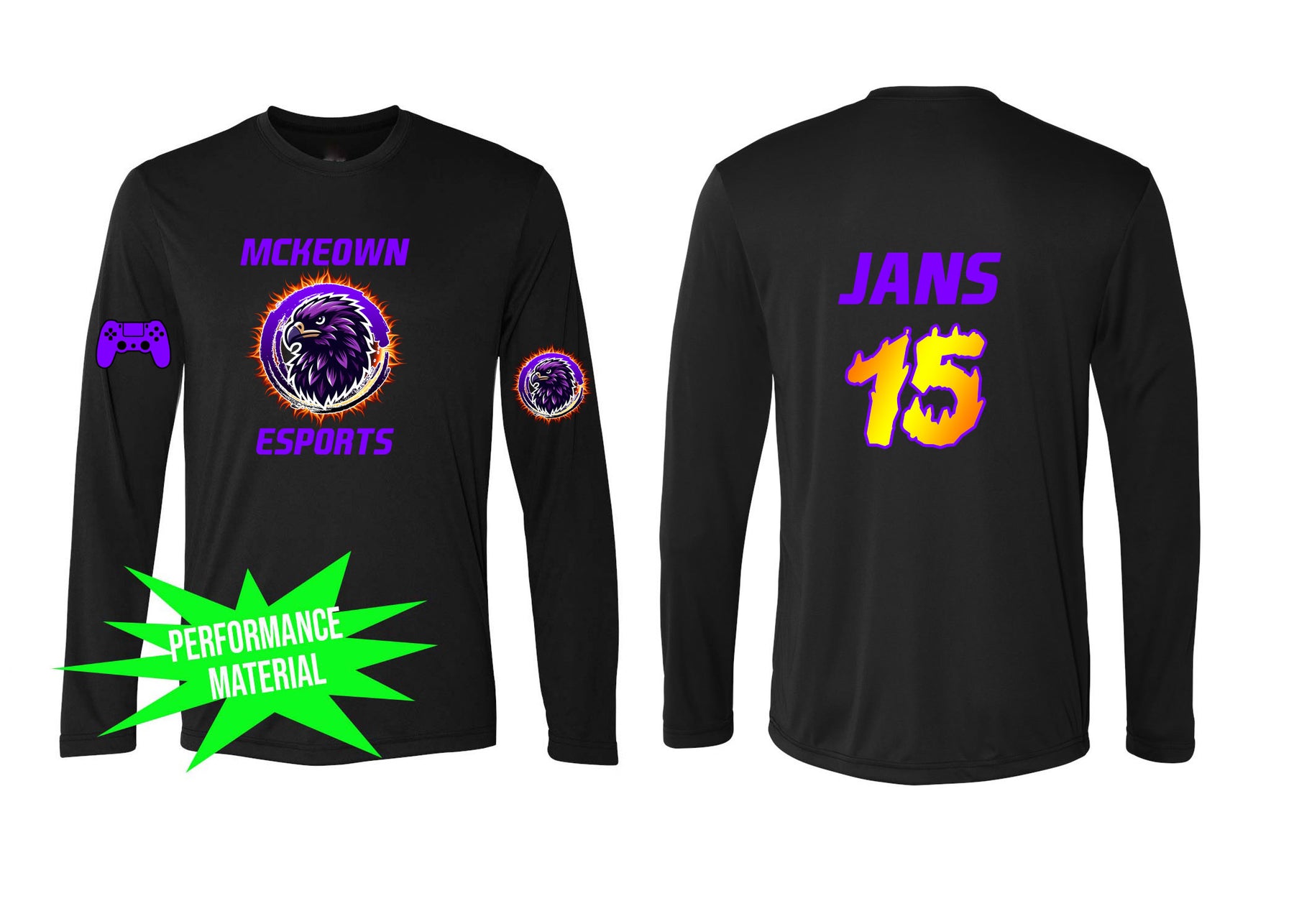 McKeown Performance Material E Sports Long Sleeve Shirt