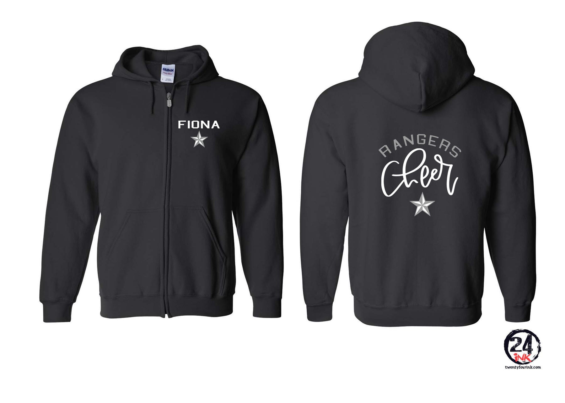 Wallkill Cheer Design 4 Zip up Sweatshirt