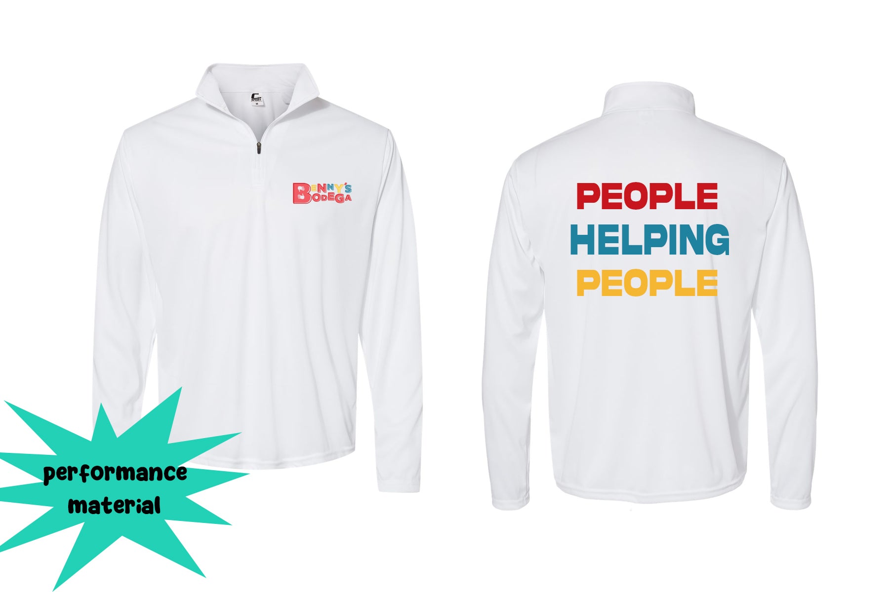 Benny's Bodega Zip Long Sleeve Shirt Design 2