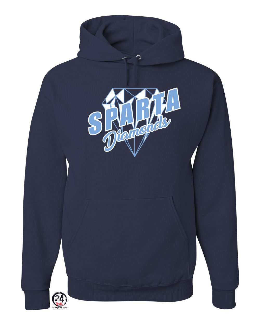 Sparta Diamonds Hooded Sweatshirt Design 2