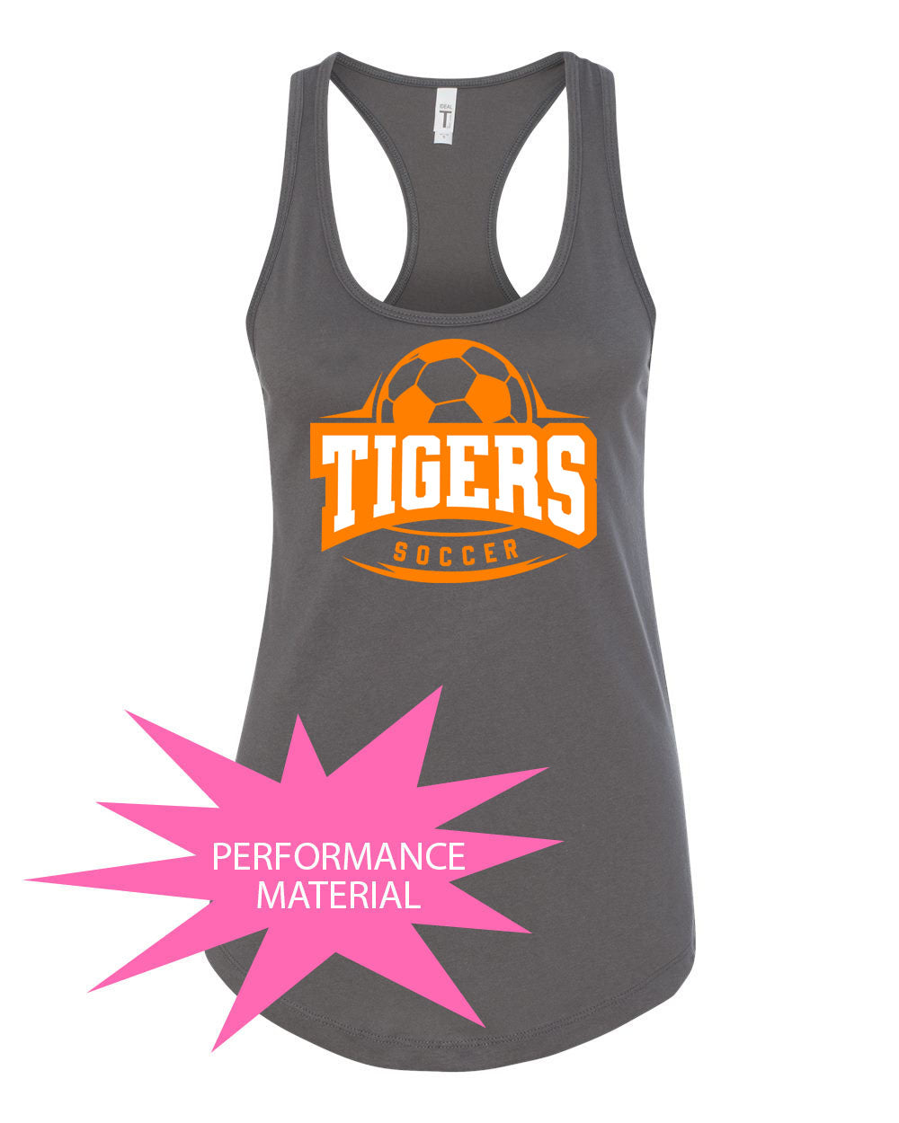 Lafayette Soccer Performance Racerback Tank Top Design 1
