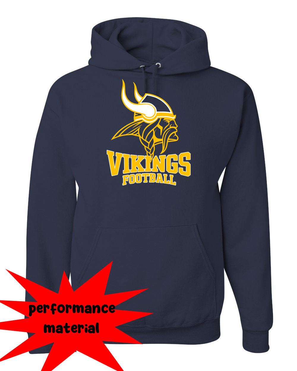 Vikings Football Performance Hooded Sweatshirt Design 5