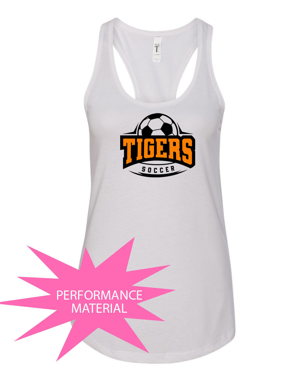 Lafayette Soccer Performance Racerback Tank Top Design 1