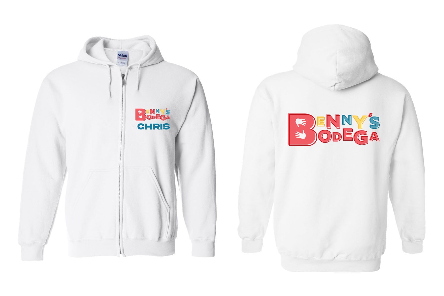 Benny's Bodega design 1 Zip up Sweatshirt