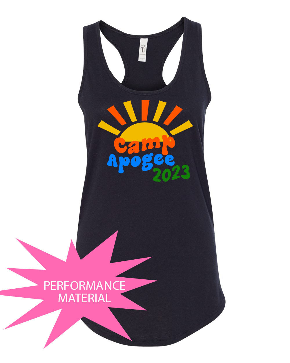 Hilltop Camp Design 2 Performance Racerback Tank Top