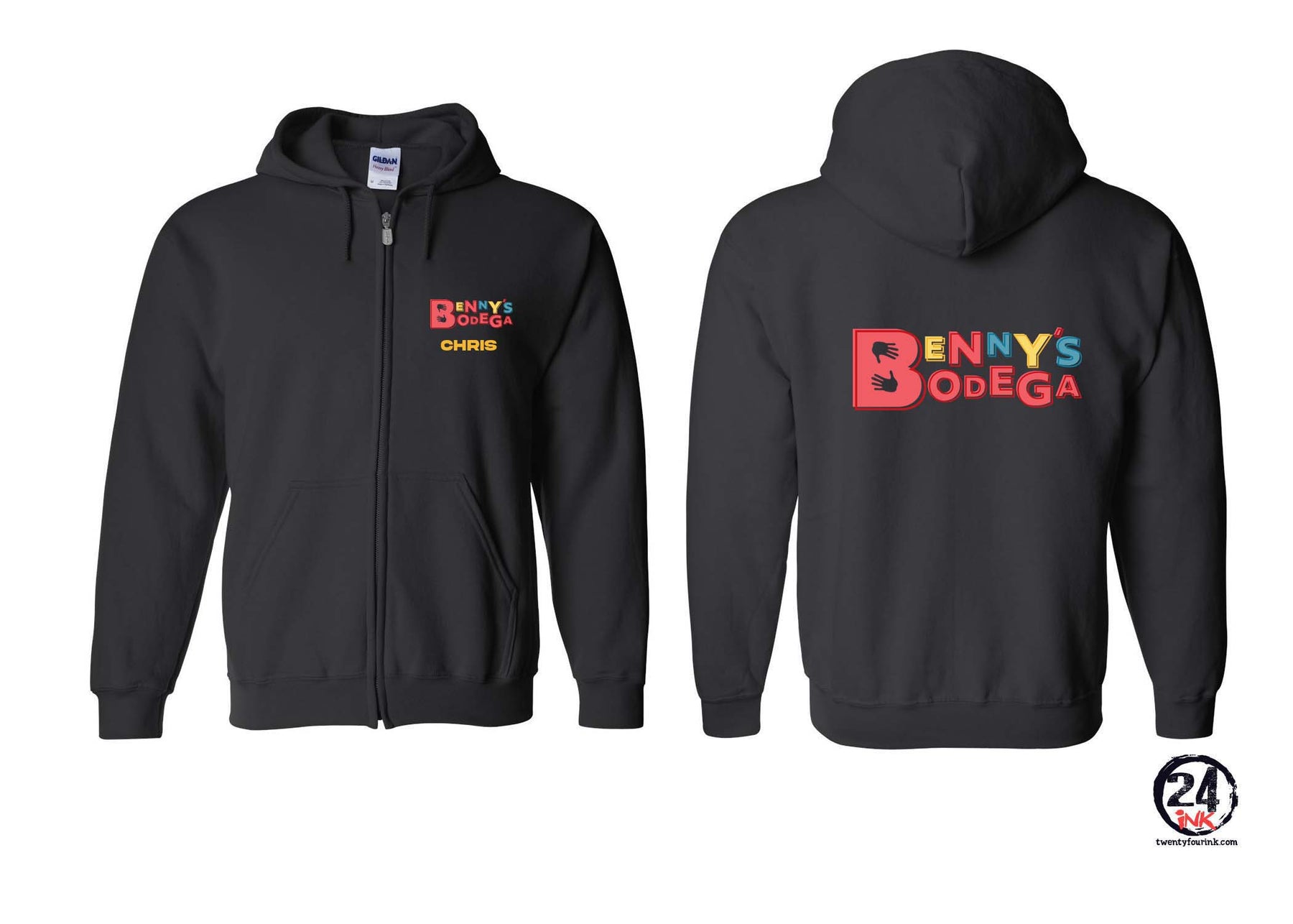 Benny's Bodega design 1 Zip up Sweatshirt
