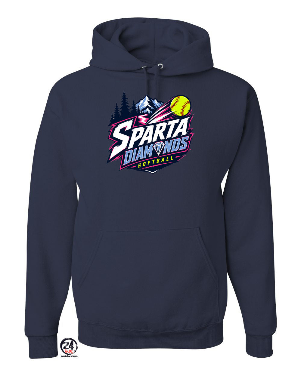 Sparta Diamonds Hooded Sweatshirt Design 1