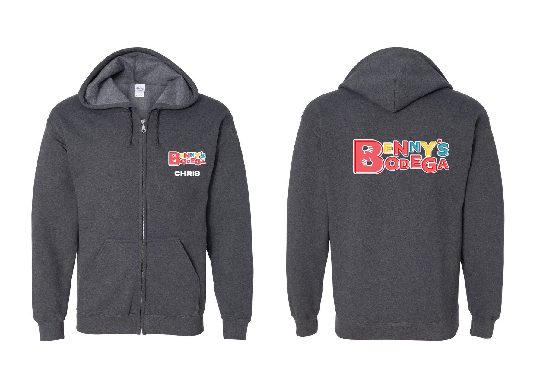 Benny's Bodega design 1 Zip up Sweatshirt