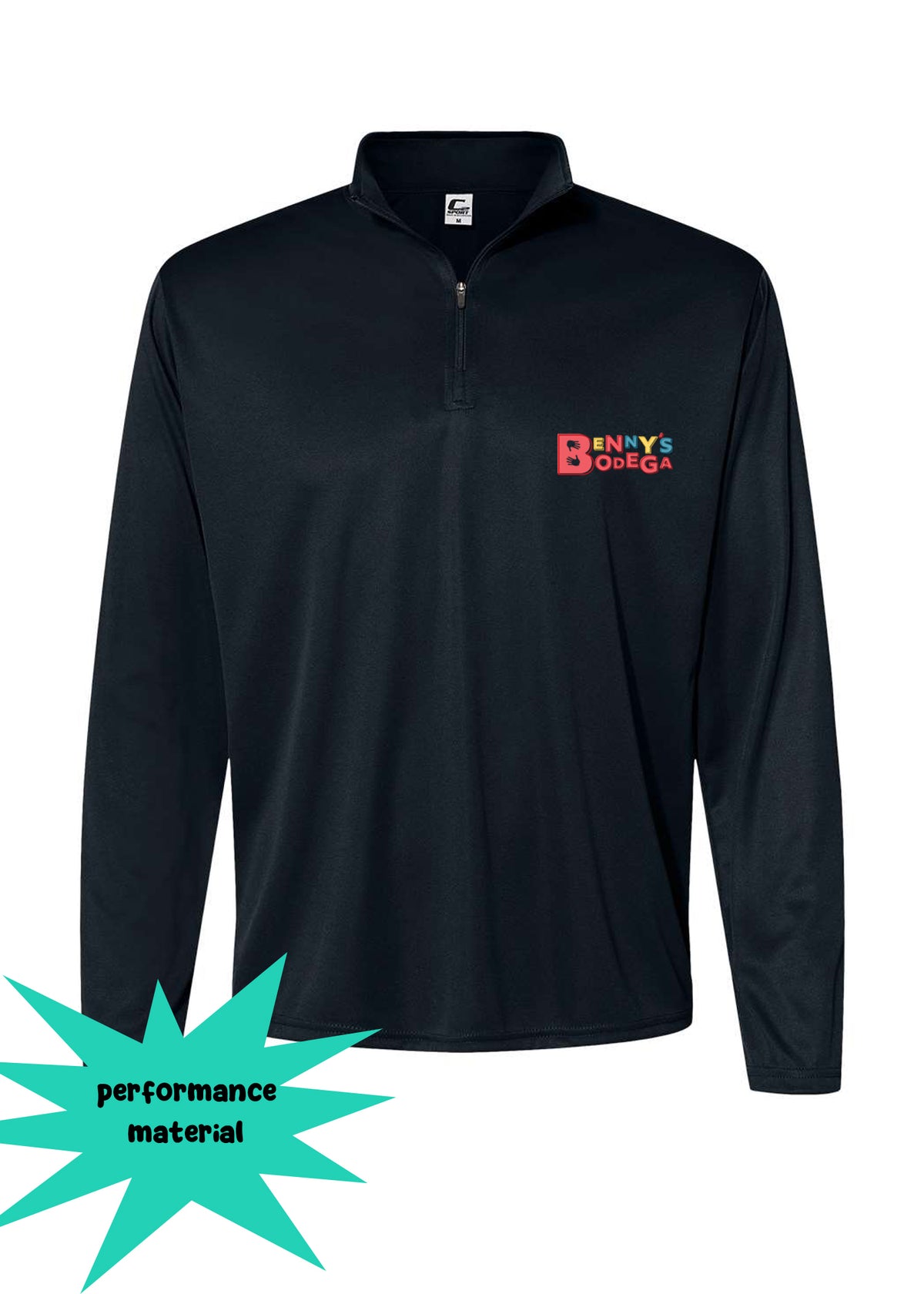 Benny's Bodega Zip Long Sleeve Shirt Design 1