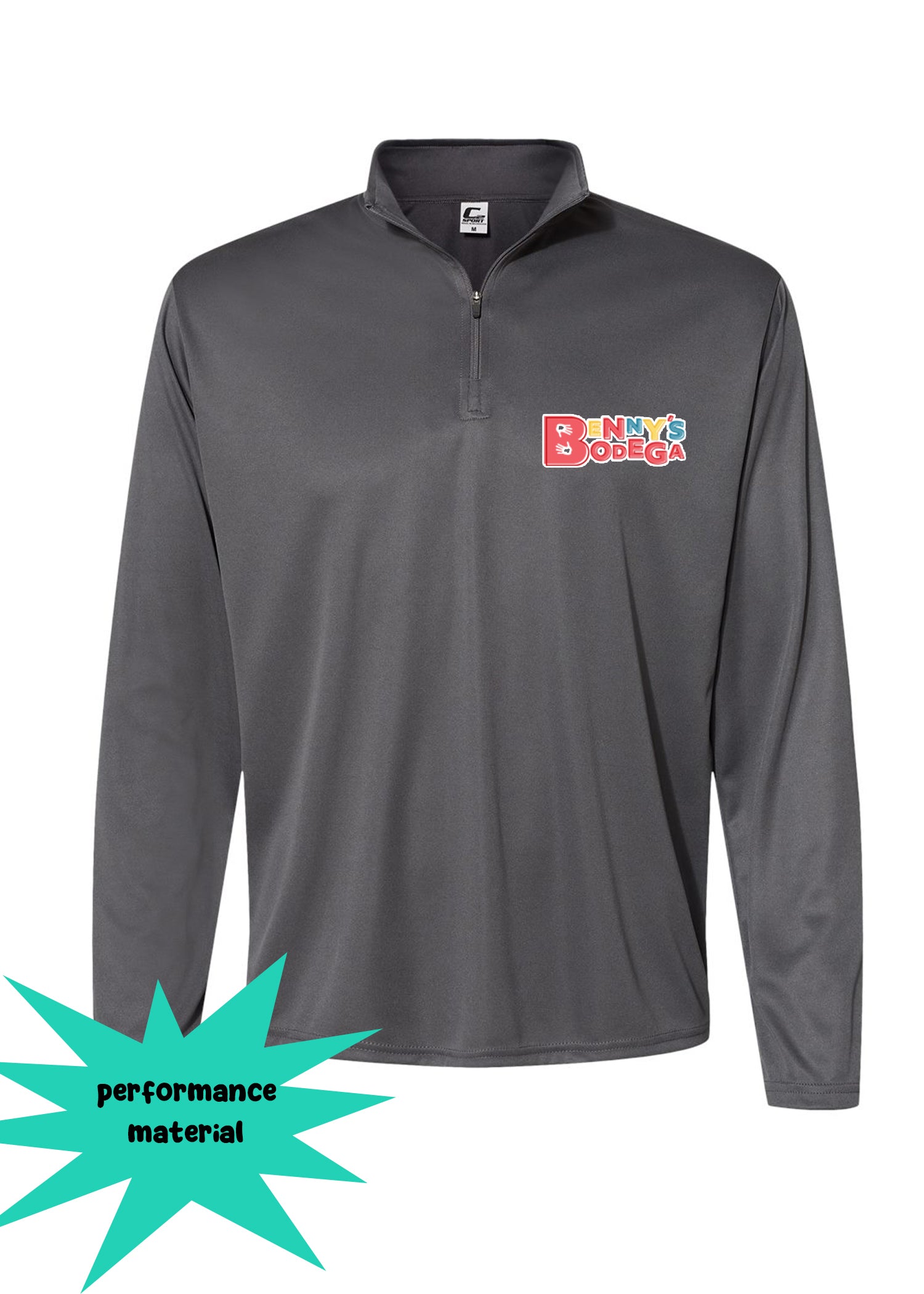 Benny's Bodega Zip Long Sleeve Shirt Design 1