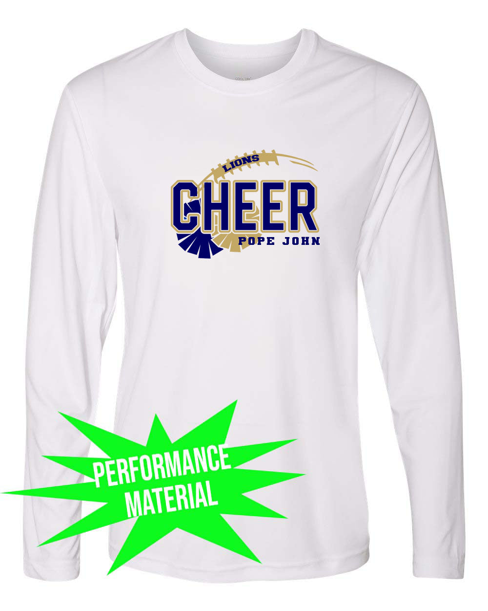Pope John Cheer Performance Material Design 7 Long Sleeve Shirt