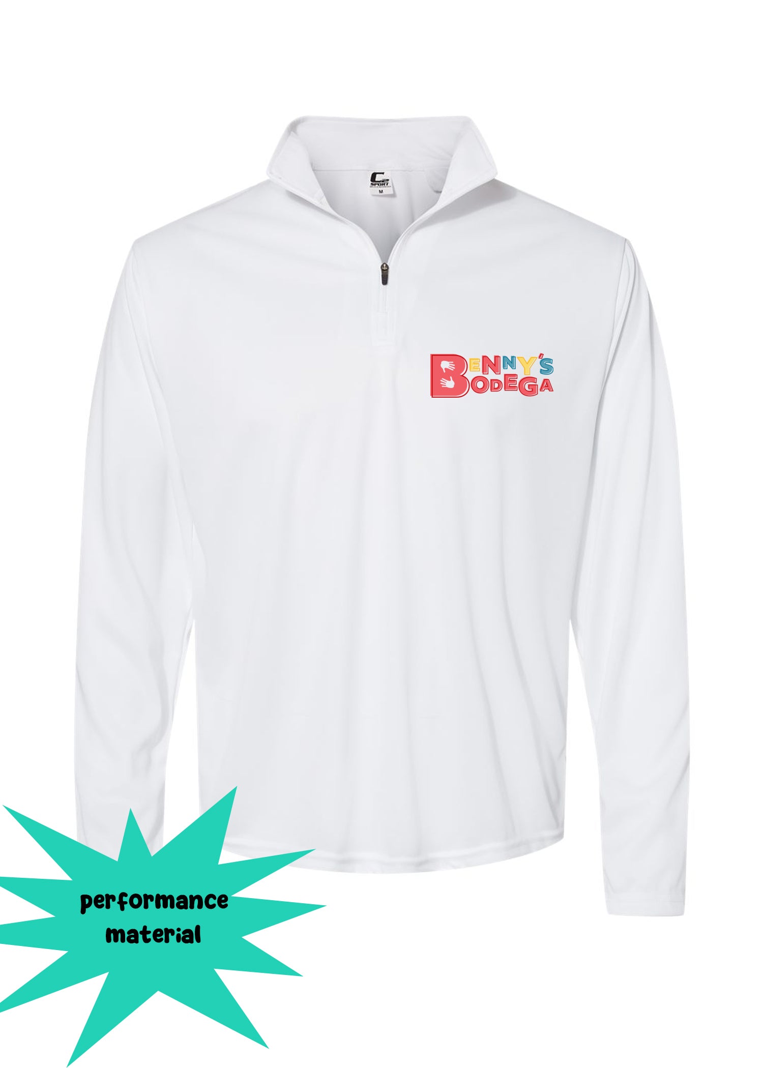 Benny's Bodega Zip Long Sleeve Shirt Design 1