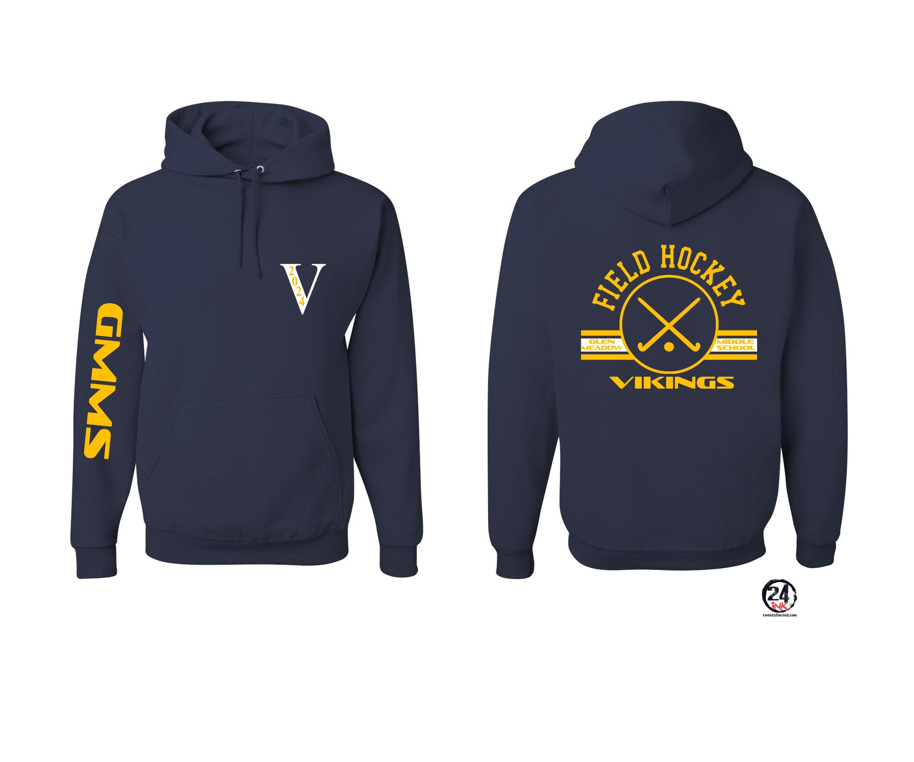 Vernon Field Hockey Design 2 Hooded Sweatshirt