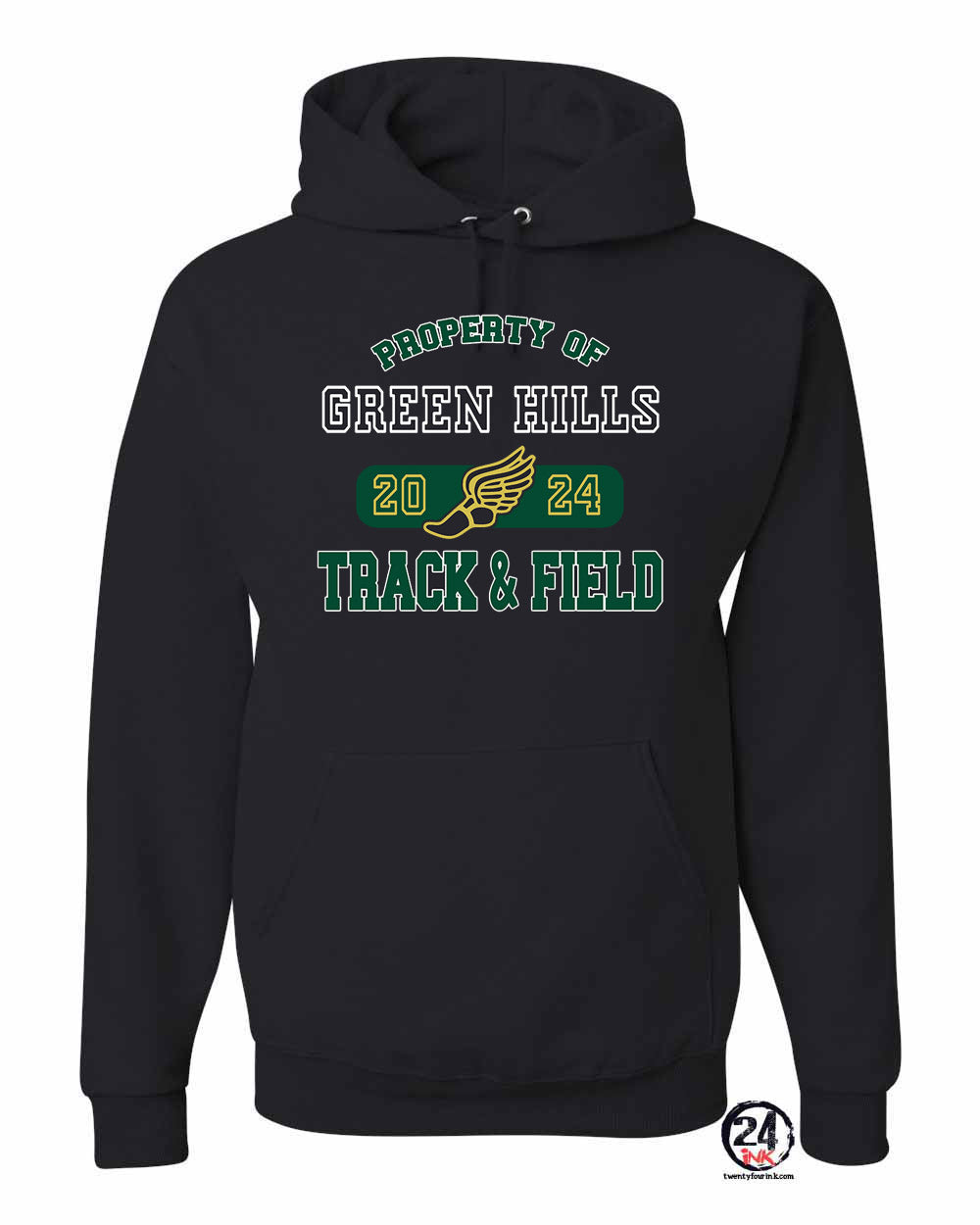 Green Hills Track Design 4 Hooded Sweatshirt