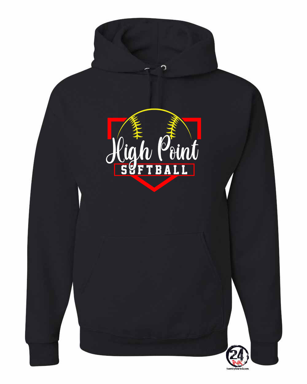 High Point Softball Design 8 Hooded Sweatshirt