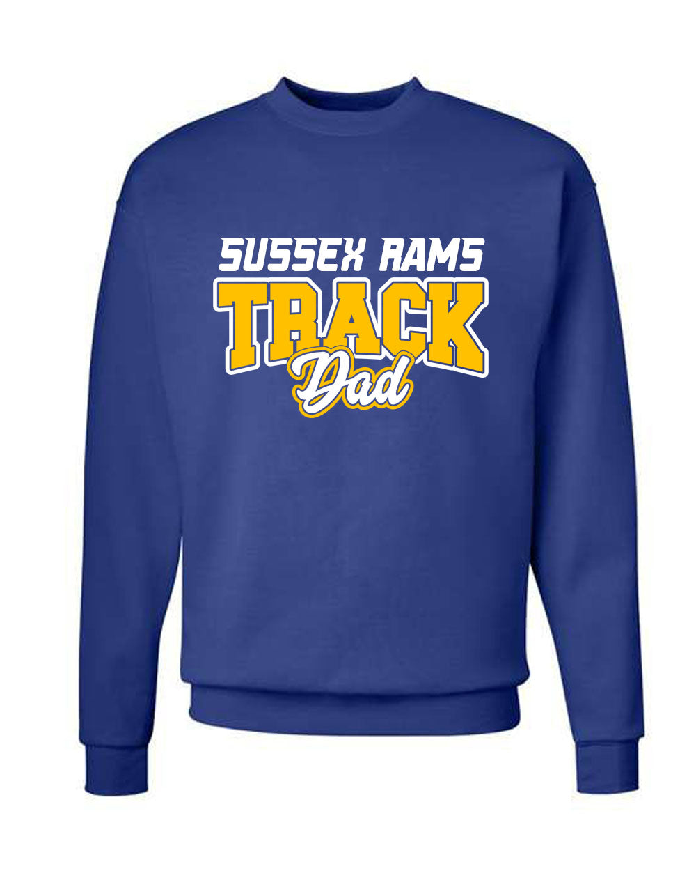 Sussex Rams Track Design 1 Non Hooded Sweatshirt Mom or dad
