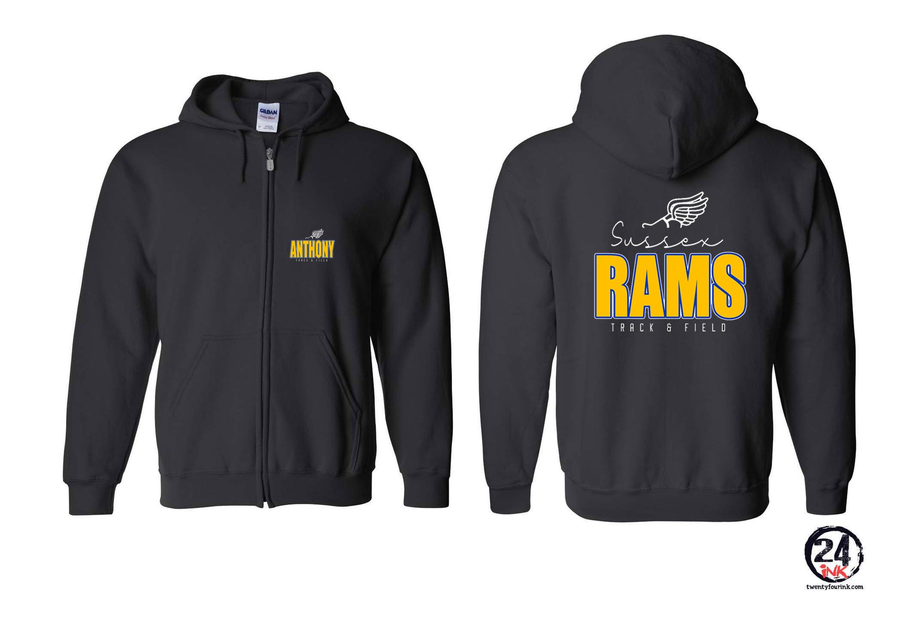 Sussex Rams Track Design 1 Zip Up
