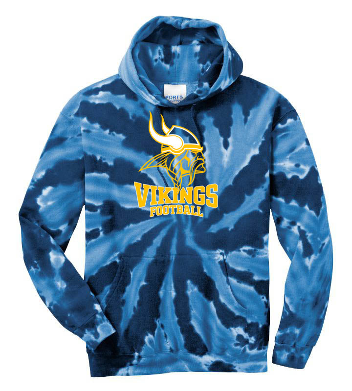 Viking football Tie-Dye Hooded Sweatshirt Design 5