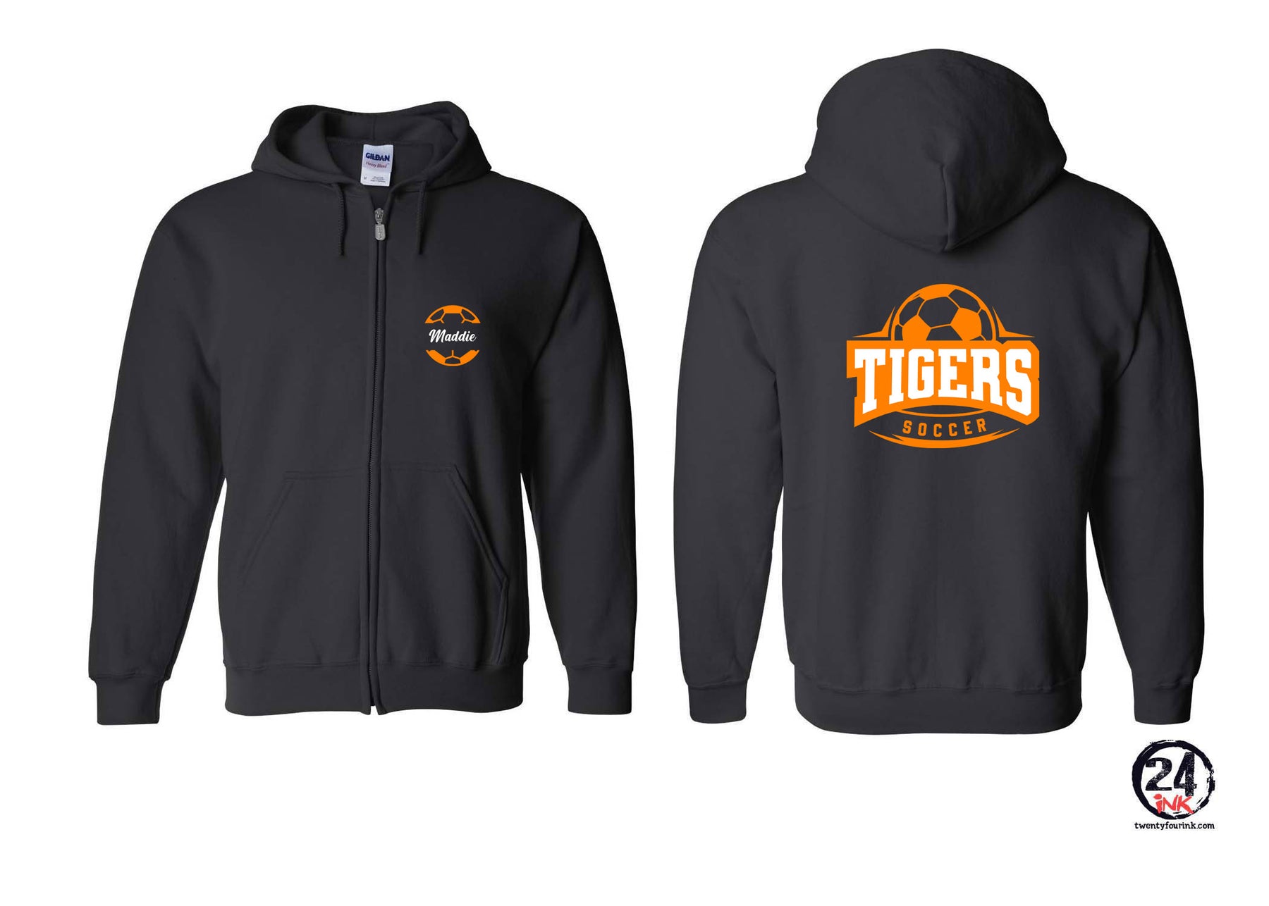 Lafayette Soccer design 1 Zip up Sweatshirt