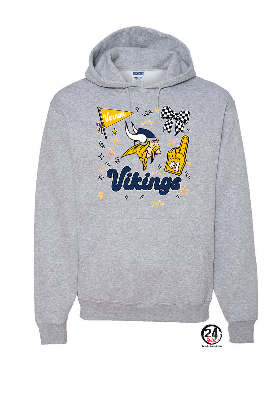 Vikings Design 23 Spiritwear Hooded Sweatshirt