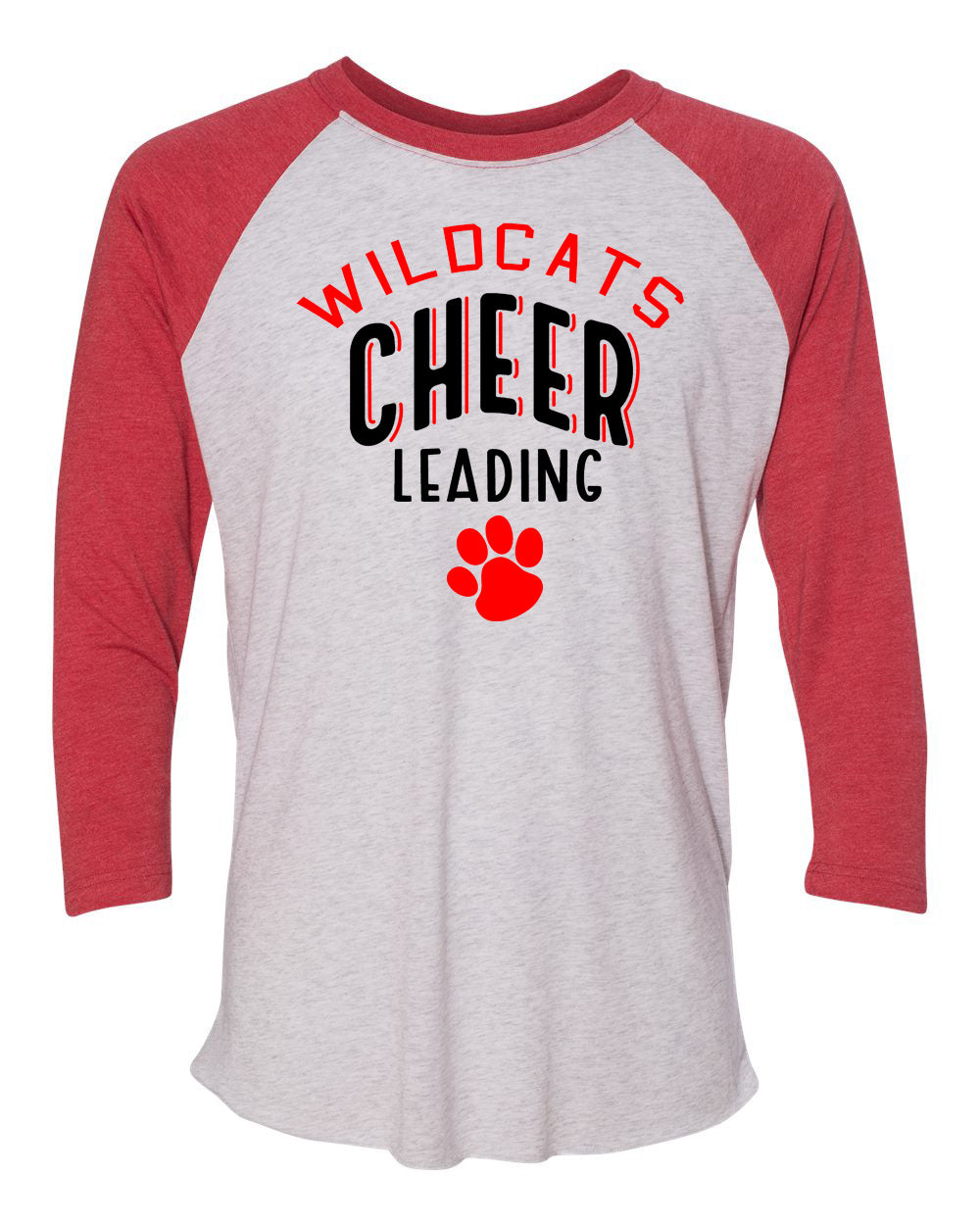 Wildcats Cheer design 5 raglan shirt