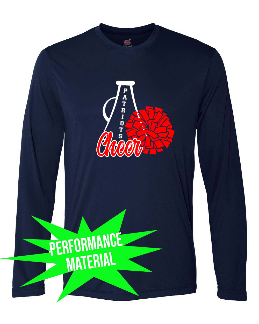 North Warren Cheer Performance Material Design 4 Long Sleeve Shirt