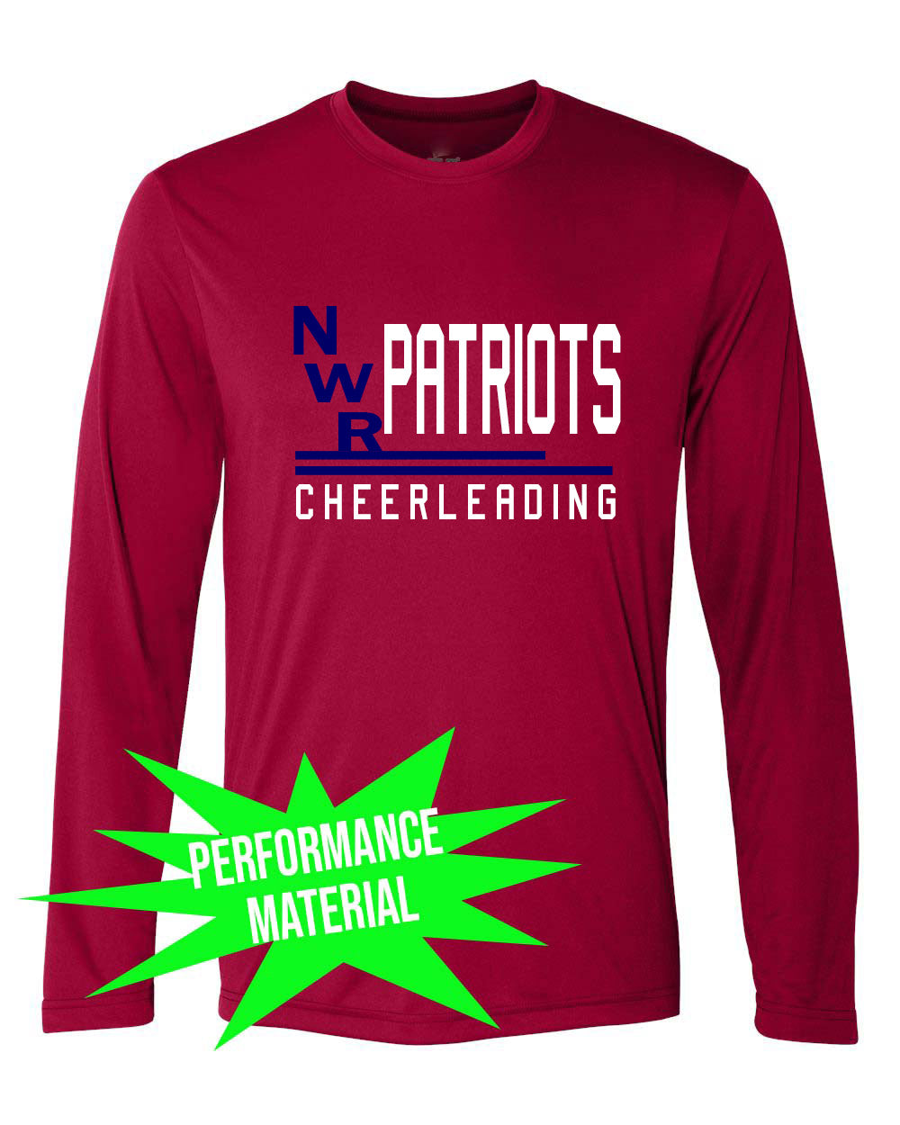 North Warren Cheer Performance Material Design 1 Long Sleeve Shirt