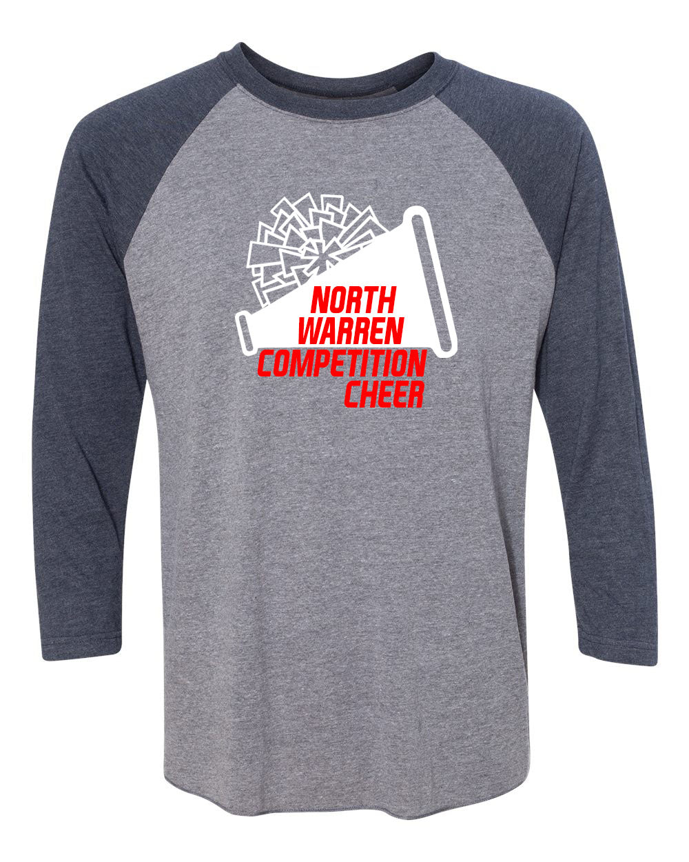 North Warren Cheer design 3 raglan shirt