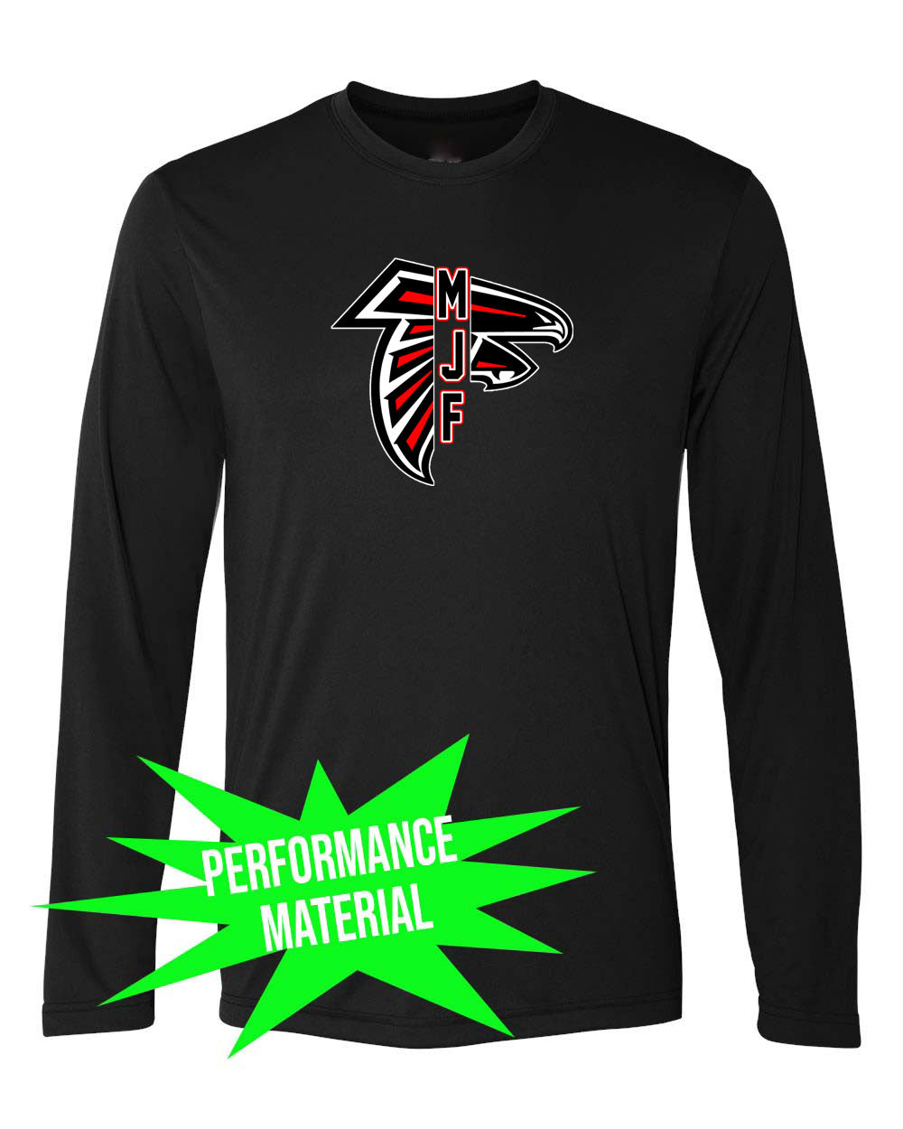 Falcons Football Performance Material Long Sleeve Shirt Design 5