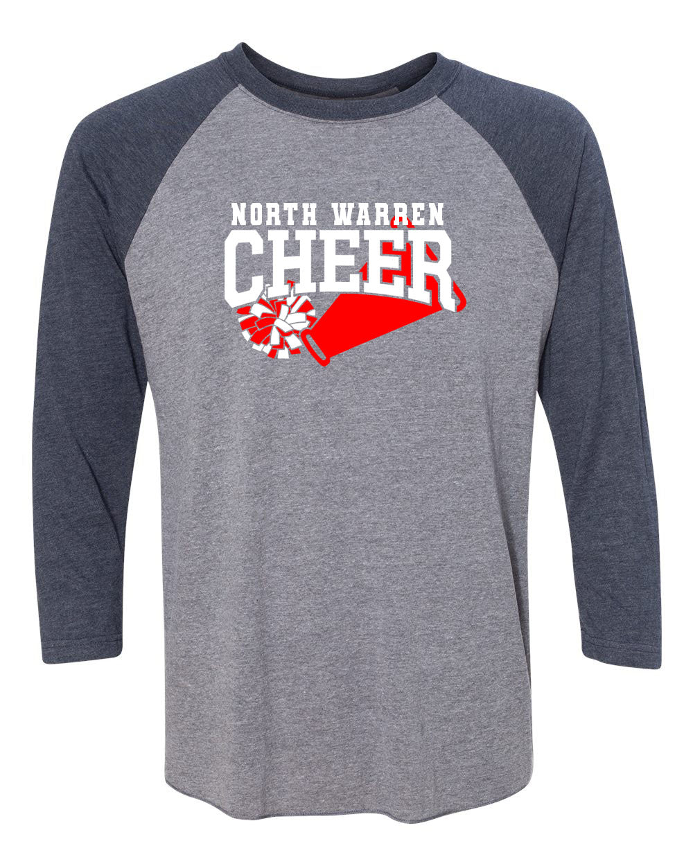 North Warren Cheer design 5 raglan shirt