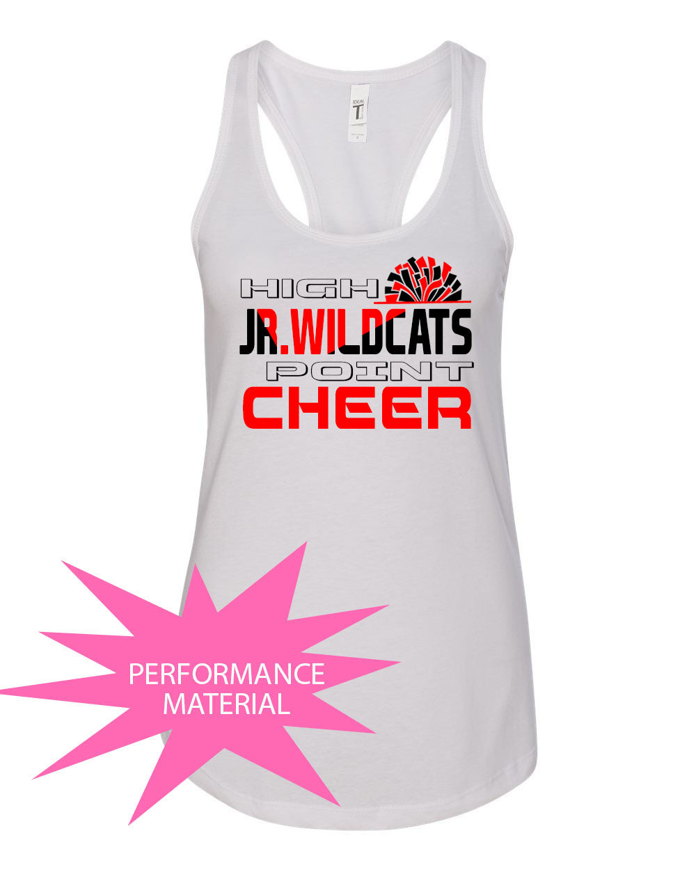 High Point Cheer Design 5 Performance Racerback Tank Top