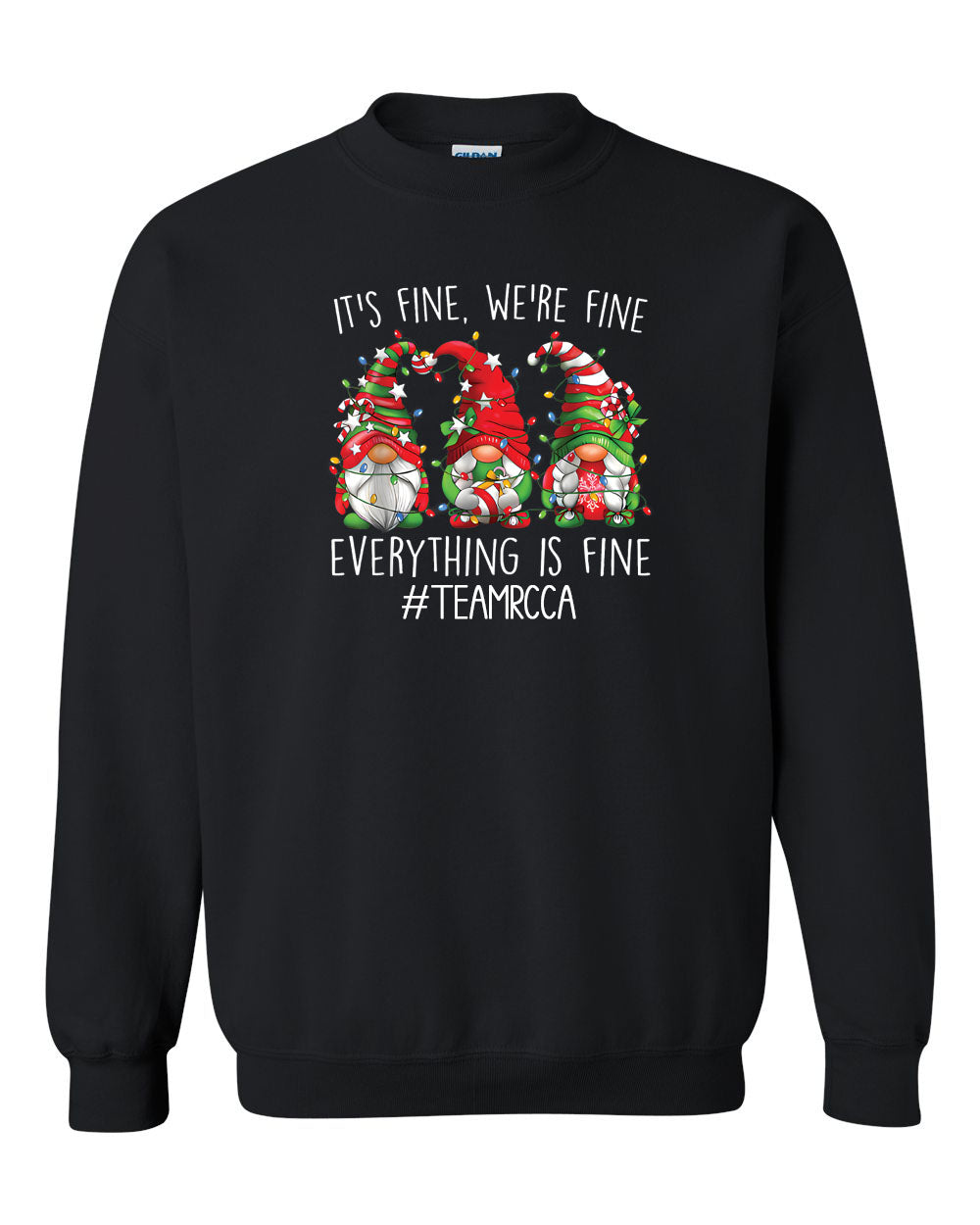 Gnomes everything is fine non hooded sweatshirt