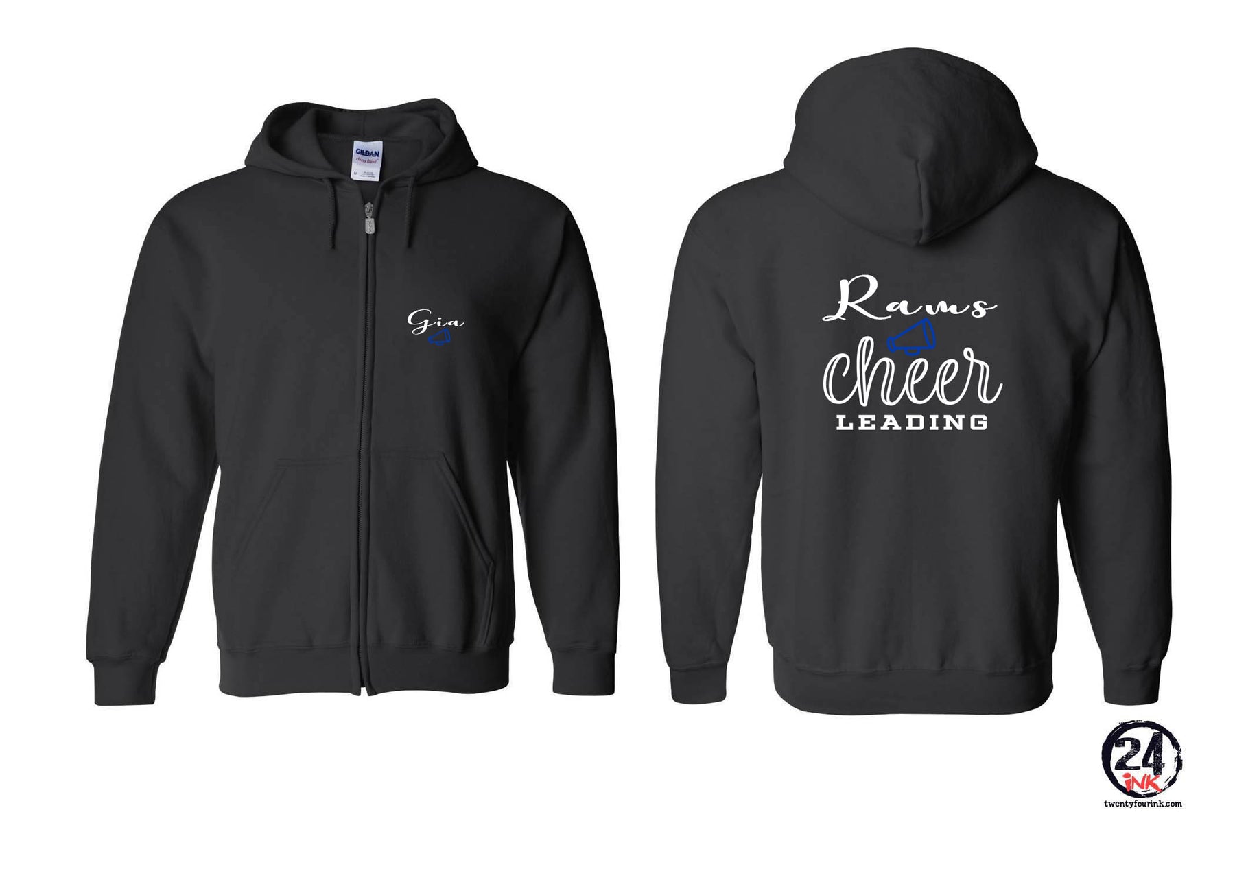 Franklin Cheer design 2 Zip up Sweatshirt