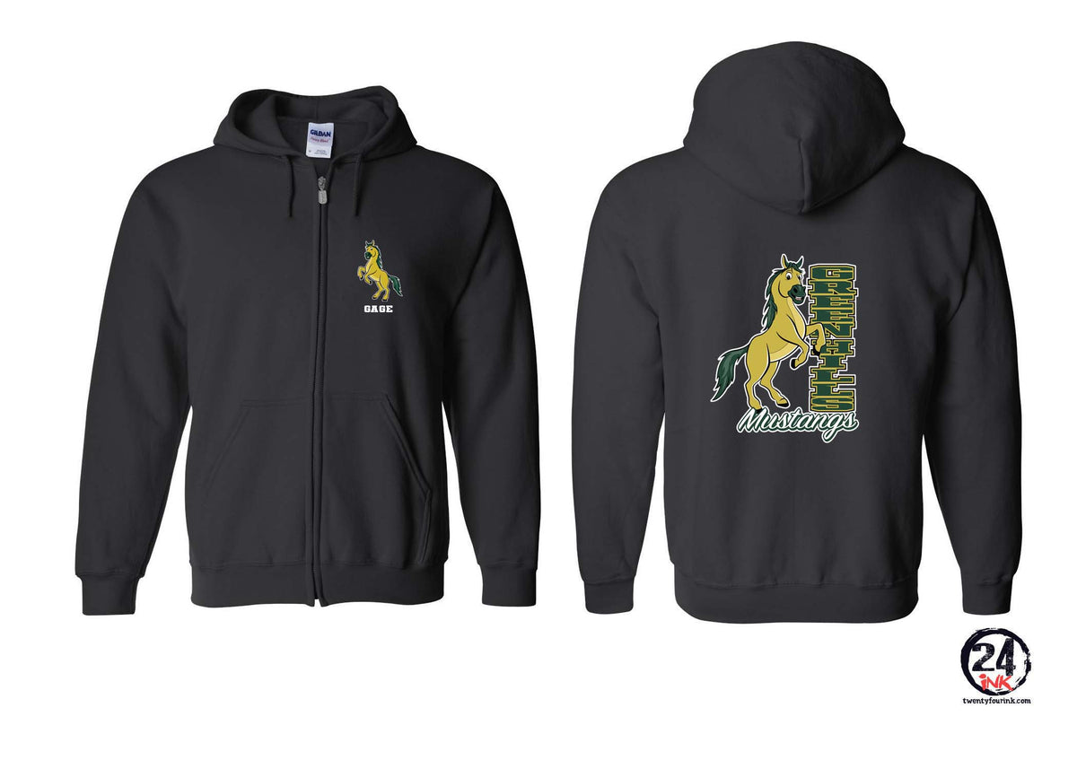 Green Hills design 22 Zip up Sweatshirt