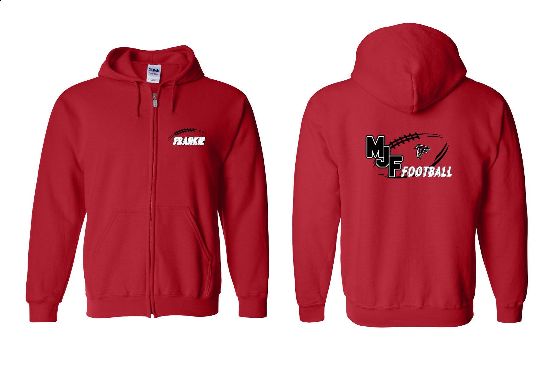 Falcons Football Zip up Sweatshirt Design 2